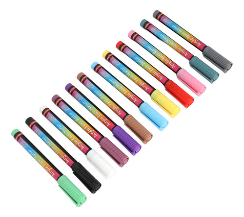 Bolígrafo De Esmalte De Uñas, 12 Unidades, Varios Colores, A