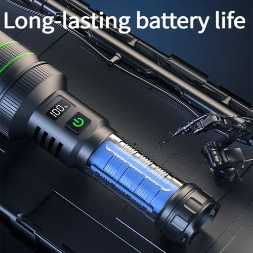 Lanterna Led De Tiro Longo Mais Poderosa Com Zoom