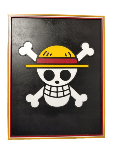 Cuadro Decorativo Anime Logo One Piece Calavera Mdf