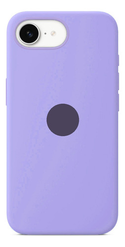 Funda Silicona Con Felpa Para Iphone 16e 2025 Lila Con Manzanita