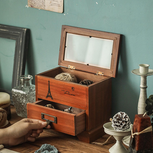 Organizador De Accesorios De Costura De Joyería De Madera