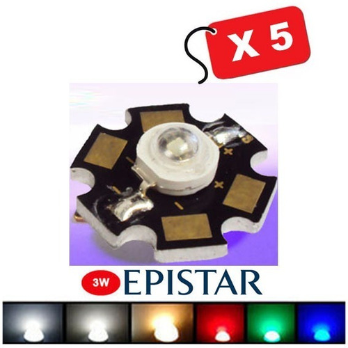 Chip Led 3w High Power Epistar Ultravioleta Uv 400nm Acuario