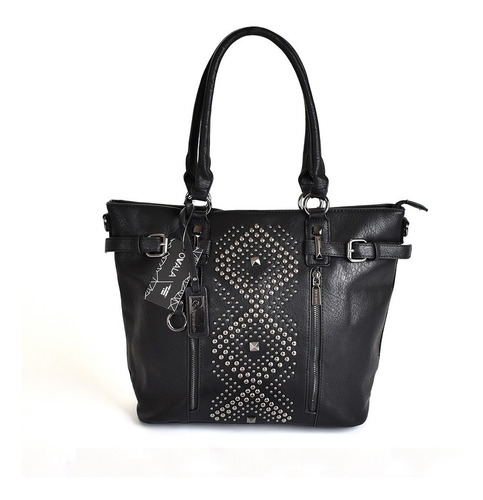 Imagen 1 de 6 de Carteras Importadas Mujer Eco Cuero Tachas Pierre Cardin