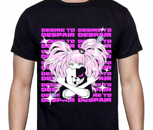 Danganronpa  Junko And Monokuma Black  Polera Anime