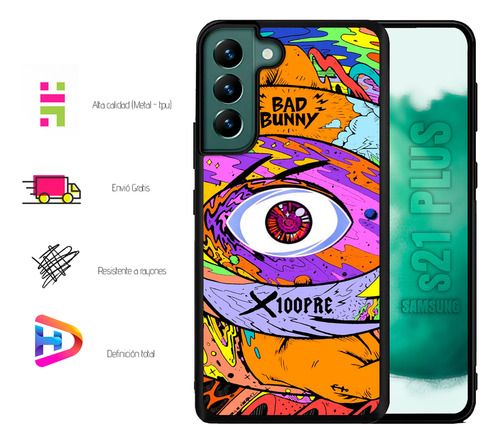 Funda Uso Rudo Diseños Para Samusng S21 Plus Más Complemento Bad Buny 2