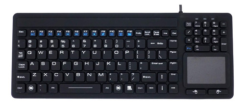 Industrial Silicona Impermeable Teclado Usb Touchpad Ikb107c