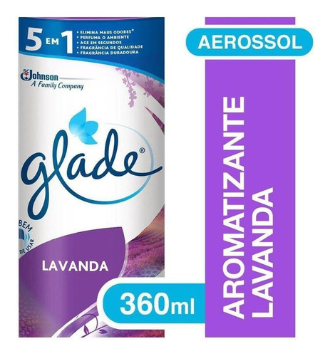 Odorizador de Ambiente Lavanda Glade Frasco 360ml