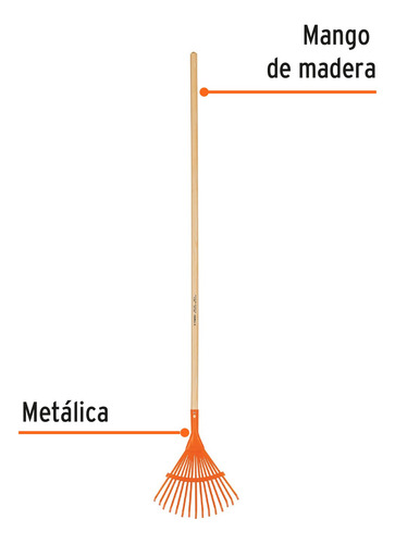 Escoba Metálica Curva Con 15 Dientes, Truper 19678