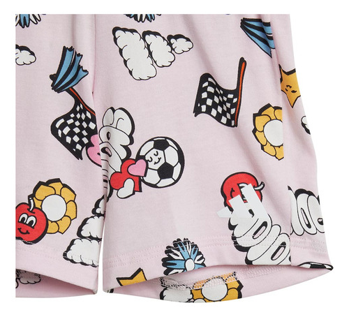 Shorth Conjunto 2 Piezas I Fun Aop Set adidas 6235 Rosa Niña