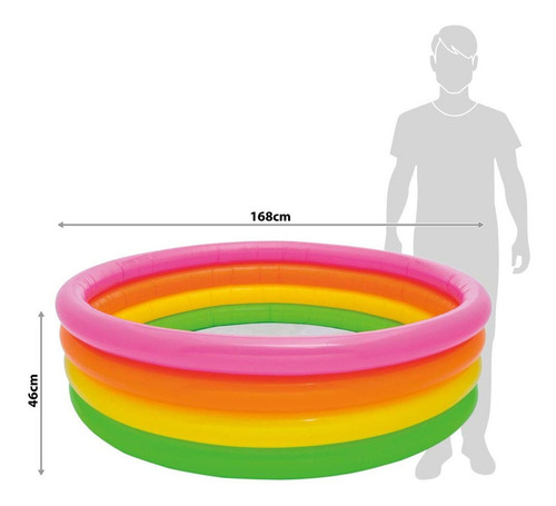 Alberca Piscina Inflable Redondo Niño Intex 56441 Colores