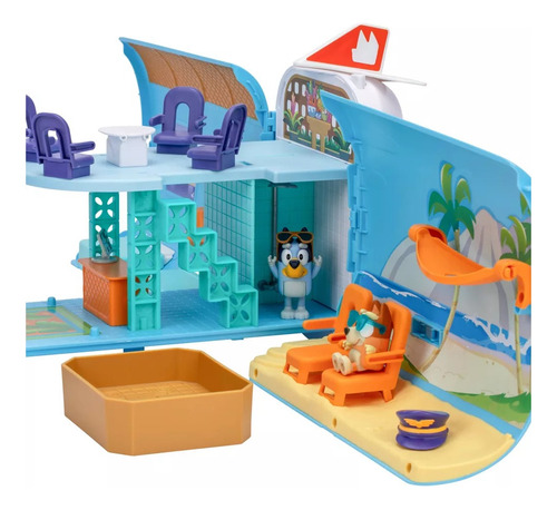 Bluey Juego Avión Transformable 3 En 1 Azul Claro