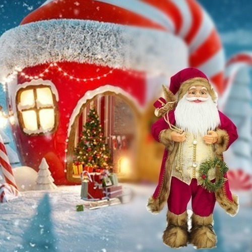 . . Decoración Mesa Papa Noel De Pie Papa Noel 45 Cm