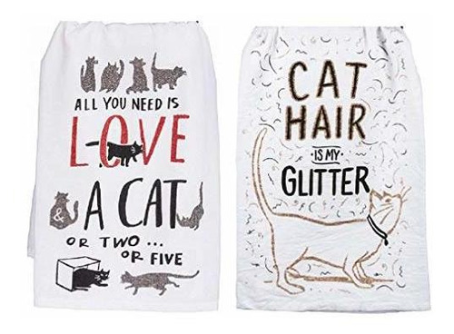 Primitives By Kathy Cat Lover Kitchen 2 Piece Towel Set