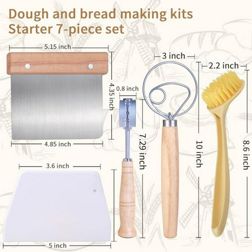 Kit De Herramientas Para Hacer Pan, 7 Piezas, Regalo Ideal P