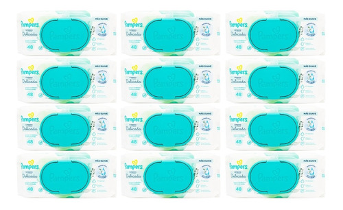 Pampers Kit X12 Toallitas Húmedas Limpieza Delicada Bebés 