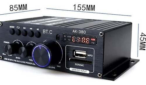800w Bluetooth Stereo Amplificador Completo Hifi Amplificado