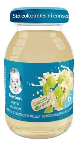 Jugo Gerber Etapa 2 Uva Blanca Para Bebé 175ml X 12 Unidades