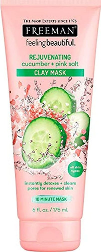 Mascarilla De Arcilla De Sal Rosa Y Pepino Facial Freeman 6