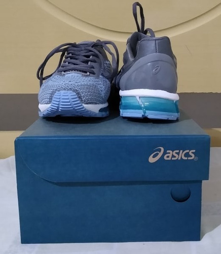 Tenis Asics Quantum 360 Cinza E Azul Bebe Nº34/35 Original!!