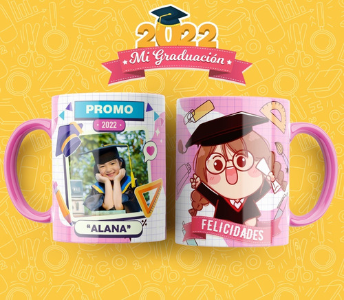 Plantillas Digitales Mi Graduación 2, Psd Jpg Sublimar Tazas