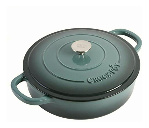 Crock Pot Artisan Enameled Cast Iron Braiser W/lid, Gray