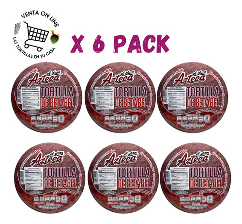 Tortillas Gluten Free De Betabel 6 Pack