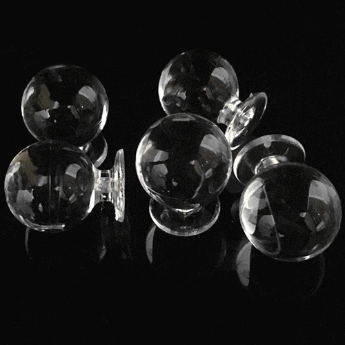 30 Pcs Transparente Acrílico De Forma Redonda Mini Joyero De