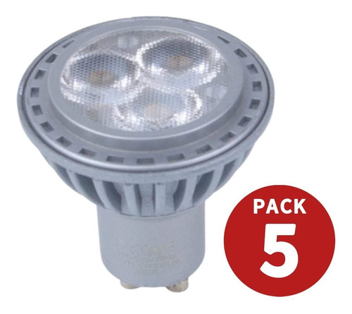 Ampolleta Led Gu10 6watts Luz Fria Pack 5 Unidades