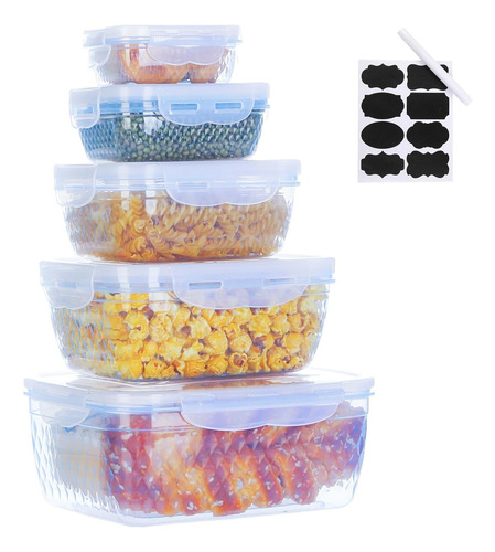 Juego De Recipientes De Almacenamiento De Alimentos Con Tapa