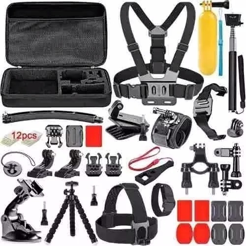 Kit 53 Acessorios Gopro 7 Black Completo Go Pro Hero 6 5 4 3