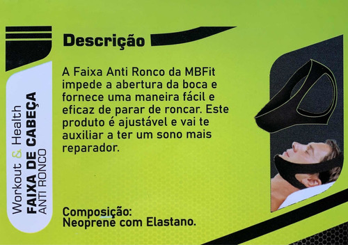 Faixa Queixeira Anti Ronco Apneia 3 Pontas Pronta Entrega Mercado Livre