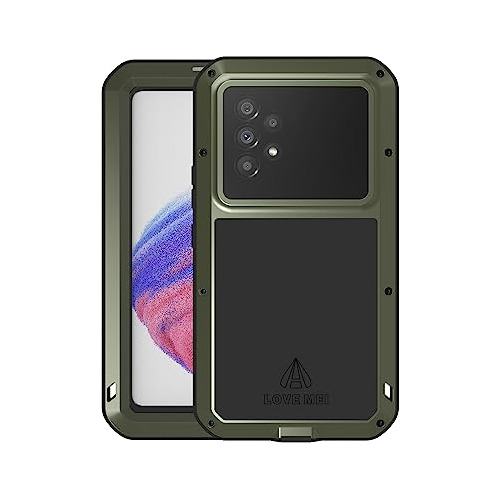 Funda Para Samsung A53 Verde Metal Y Silicon Gel