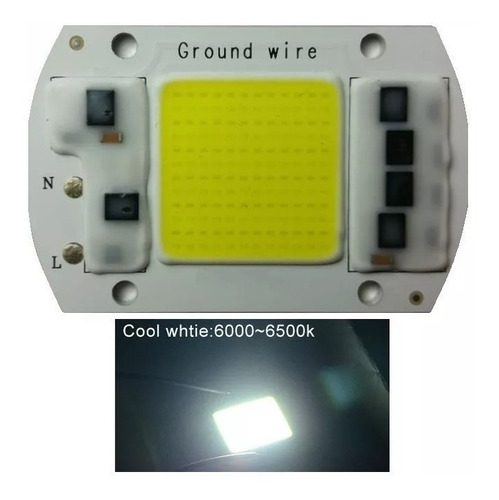 Imagen 2 de 2 de Led 100w 220v Blanco Frio Chip Repuesto Smd Alta Potencia