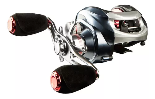 Waterdog Rival Bait Casting Gold Rolling Egg Fishing Reel 8 Rulemanes, cor  prateada, alça esquerda