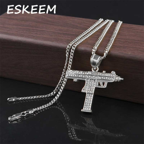 Cadena Con Strass Iced Out Uzi Hip Hop Trap N°1