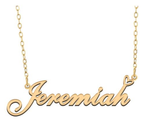 Ronkahshow Jeremiah Nombre De Colgante Personalizado Collar