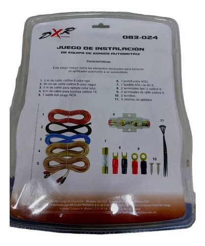 Kit De Instalacion Cal 8 Con Accesorios 1000w