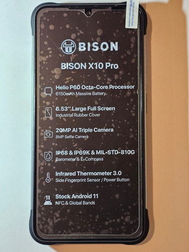 Umidigi Bison X10 Pro 128gb Dual Sim 6gb Ram Negro Color Hack Black - Excelente (Usado)