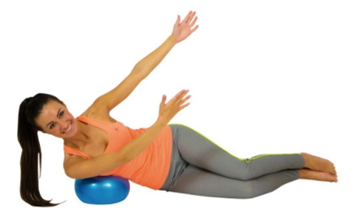 Imagen 2 de 2 de Pelota Balón Yoga Pilates 32 Cm Diámetro + Inflador Bombilla