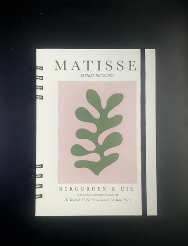 Cuaderno Tapa Dura Forrada,(hojas Lisas) Henri Matisse Color Verde