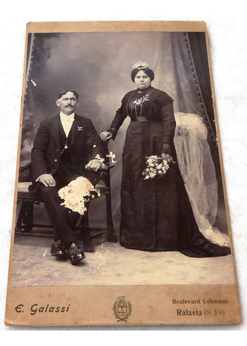 Monijor62-antiguo Coleccion Foto Casamiento Novia De Negro