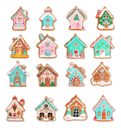 F 16 Peças De Decoração De Natal Christmas Wooden Hollow Hou