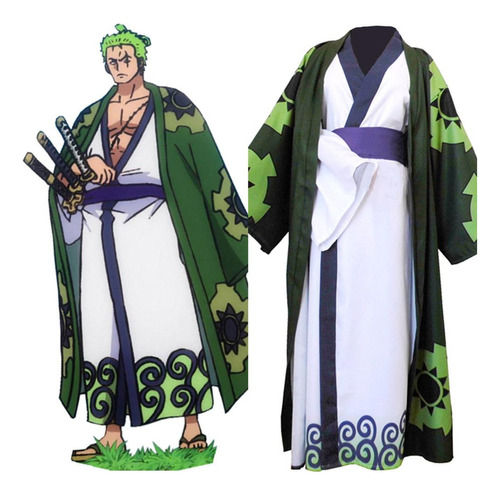 Disfraz De Traje Completo De Zoro Roronoa, Una Pieza, Para C