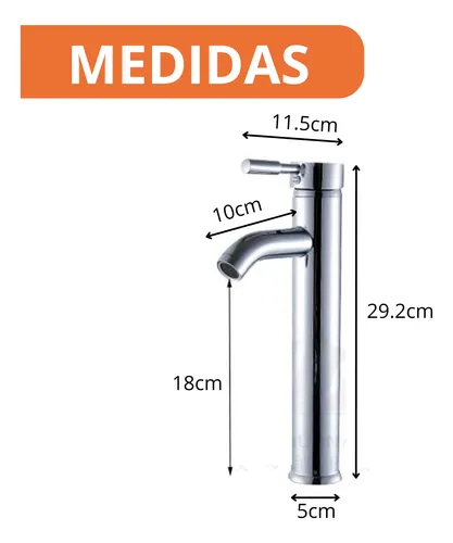 Canilla monocomando alta para baño hotsell
