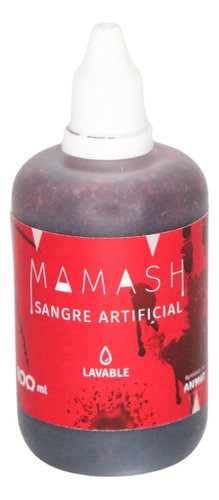 Sangre Falsa Mamash 100ml Maquillaje Artistico Halloween Color Rojo