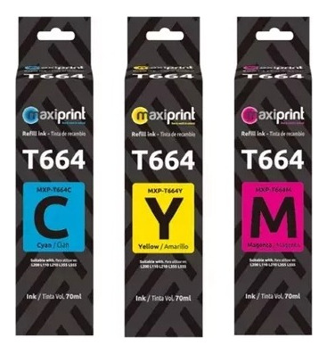 Combo Botellas Tinta Compatible Epson T664 Colores Maxiprint