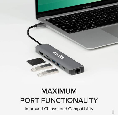 Adaptador Hub Usb-c 7 En 1: Multipuerto Y Concentrador