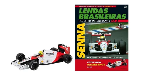 Miniatura McLaren MP4/6 - Ayrton Senna 1991 Ed. Especial 30