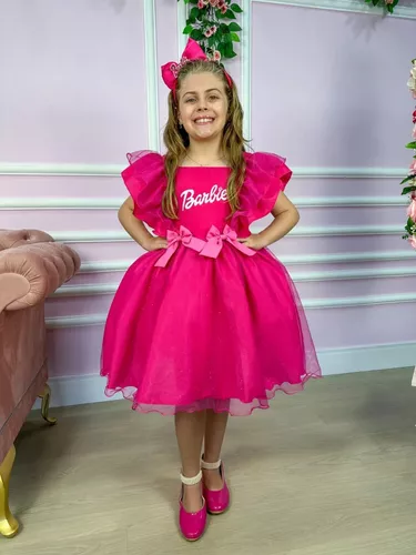 Vestido Barbie Luxo( nao acompanha laço)