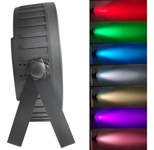 4x Canhao Refletor Slim 18 Leds 12w Rgbw Dmx 4n1 Powercon